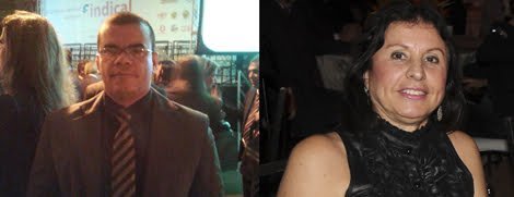 O coordenador-geral Alan da Costa Macedo e a coordenadora executiva Vilma Lourenço, do SITRAEMG, representaram o sindicato na abertura do Congresso