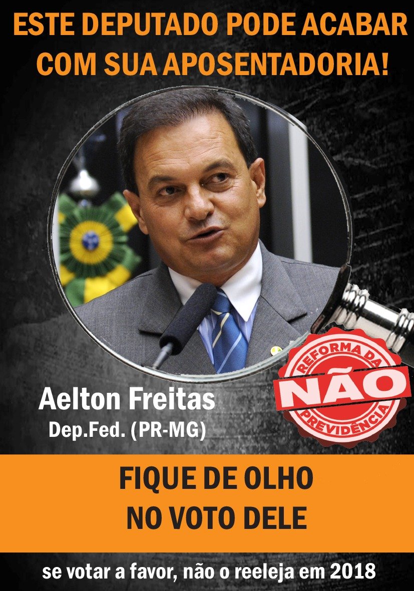 Santinho deputado Aelton Freitas